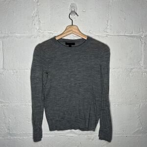 Banana Republic Women's Merino Wool Gray Crew Neck Long Sleeve Sweater Size XS